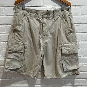 Vintage American Eagle Cargo Shorts Khaki Military Men's 36